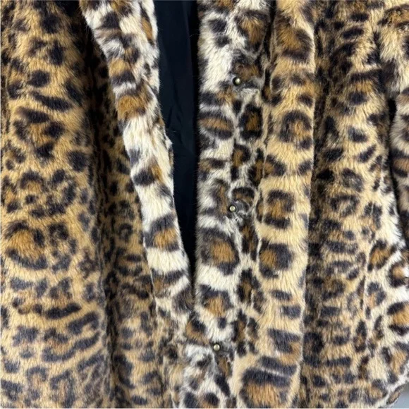 C & C California little girls leopard faux fur coat